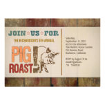 Pig roast barbecue party invitations