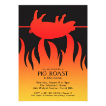 Pig Roast BBQ Flat Invitation