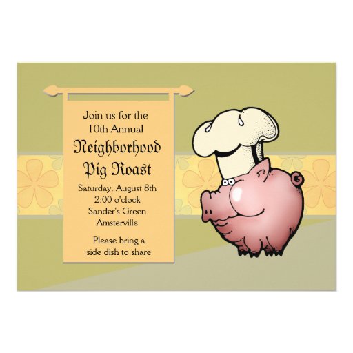 Pig Roast Invitation (front side)
