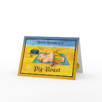 Pig Roast Invitation Card by 13BlackCatsDesigns Pig Roast Invitation Card