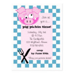 Pig Roast Invitation postcards