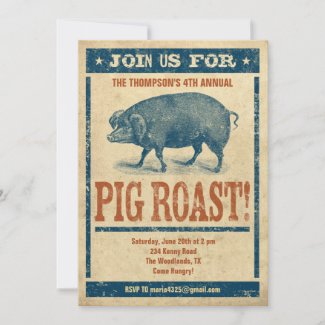 Pig Roast Invitations