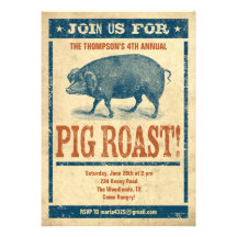 Pig Roast Invitations