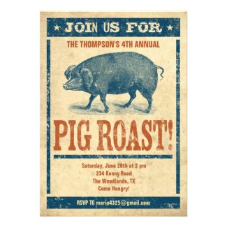Pig Roast Invitations