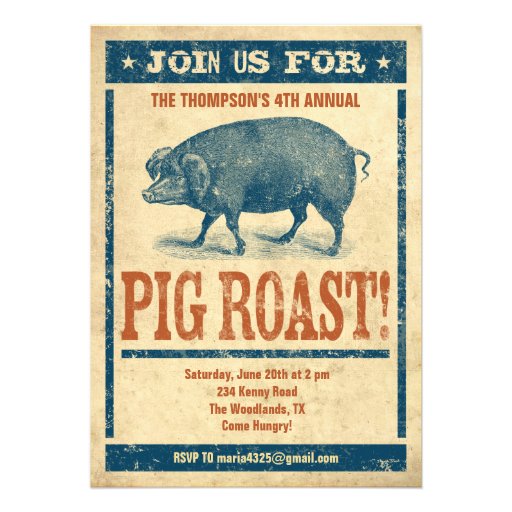 Pig Roast Invitations