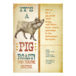Pig Roast Party Vintage Invitations