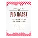 Pig Roast Table Cloth Invitations