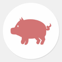 Pig Round Sticker