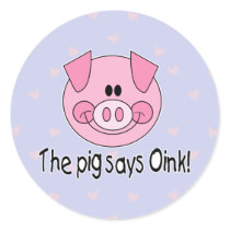 Pig Says Oink stickers by cutespot Pig Says Oink stickers