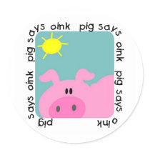 Pig Says Oink T-shirts and Gifts stickers