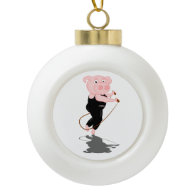 Pig Skipping Ornaments