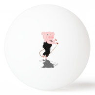 Pig Skipping Ping-Pong Ball
