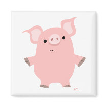 Pig standing up magnet by Lioness_Graphics Pig standing up magnet