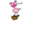 Pig Stick Figure Farm Animal Shirt