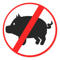 Pig - Swine flu stickers