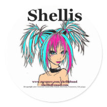 pig tails colored stickers