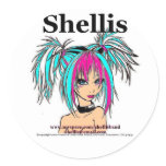 pig tails colored stickers