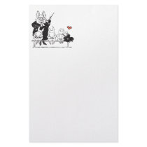 pig teacher with students stationery paper