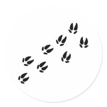 Pig - Tracks Round Sticker