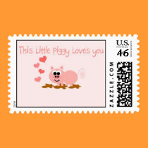 Pig Valentine Stamps stamps
