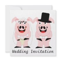 Pig Wedding Invitation