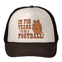 Pig Years Football Trucker Hat