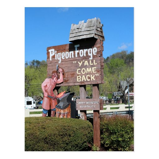 Pigeon Forge Tennessee Sign Postcard | Zazzle