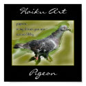 Pigeon Haiku Art Print by Reflekshins Pigeon Haiku Art Print