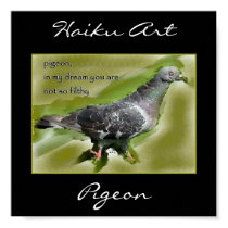 Pigeon Haiku Art Print