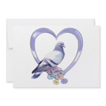 Pigeon in Heart Personalized Invite