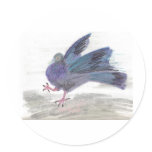 Pigeon Pastel art by Wendy C Allen stickers