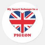 Pigeon Round Sticker