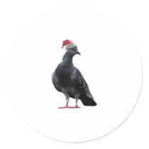 Pigeon Santa Hat Stickers