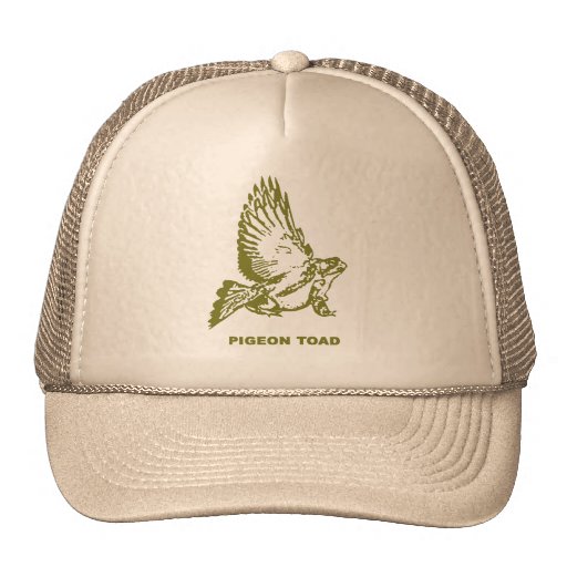 Pigeon toad trucker hats