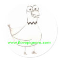 pigeonmascot1, www.ilovepigeons.com stickers by jimsoff pigeonmascot1, www.ilovepigeons.com stickers