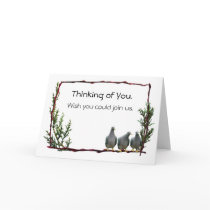 Pigeons on Twig Card