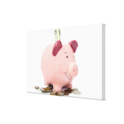 Piggy bank canvas print