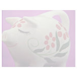 Piggy bank  flowers letterhead