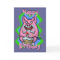 Piggy Birthday Card