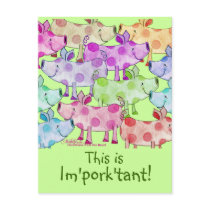 Piggy Collage postcards by creationhrt Piggy Collage postcards