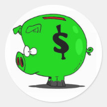 Piggy Collection Round Sticker