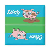 Piggy - Dirty or Clean Magnet