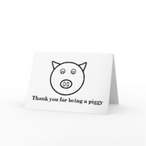 Piggy face greeting card
