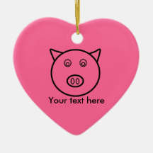Piggy face christmas tree ornament