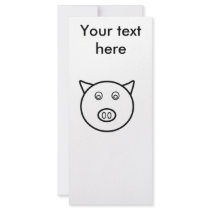 Piggy face custom rack card