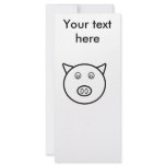 Piggy face custom rack card