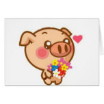 Piggy in Love Cards