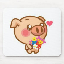 Piggy in Love Mouse Mats