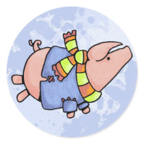 piggy in sweater 2 stickers