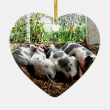 Piggy Pile Ornament